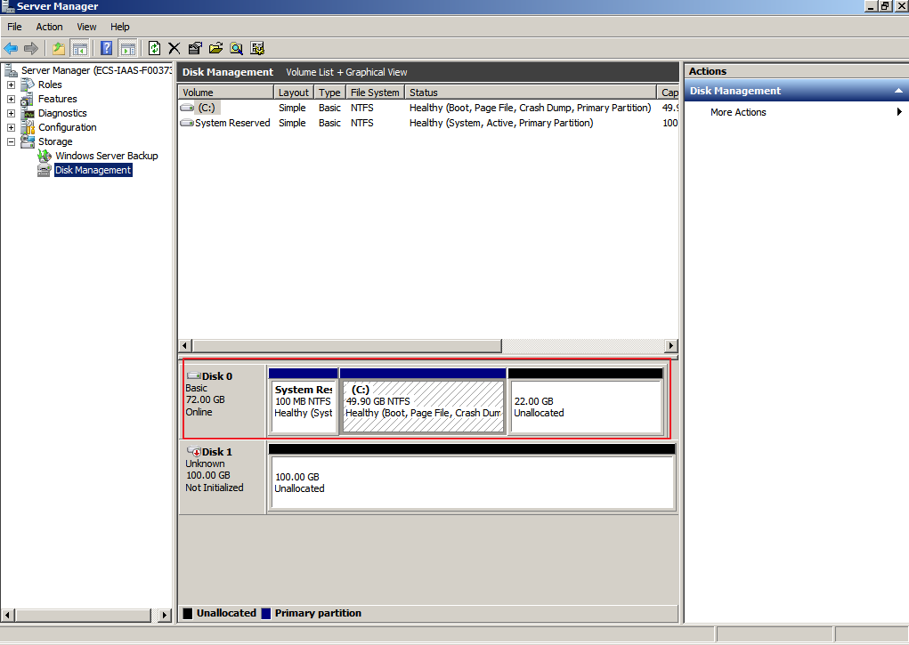 การขยายพื้นที่ Partition